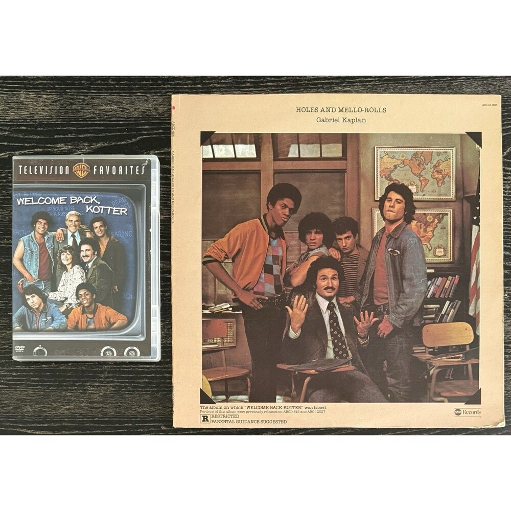 Gabe Kaplan Holes and Mello-Rolls Vinyl LP and Welcome Back Kotter DVD